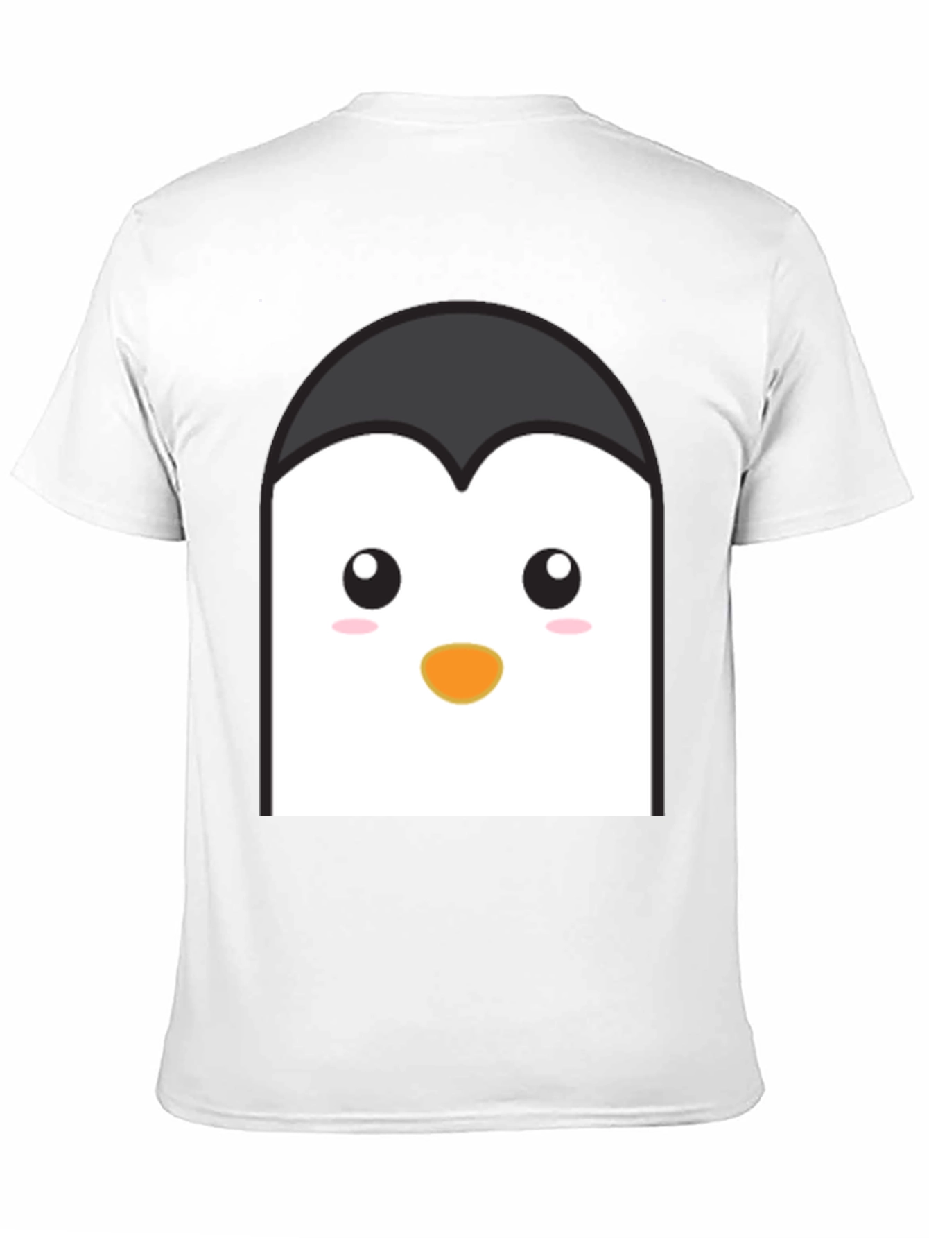Cute Penguin Face Graphic T-Shirt