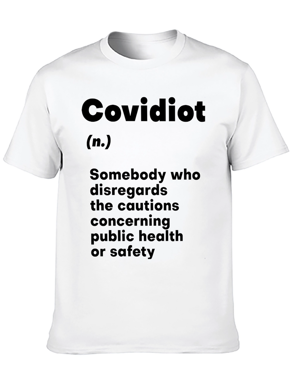 Covidiot Definition Black Graphic T-Shirt