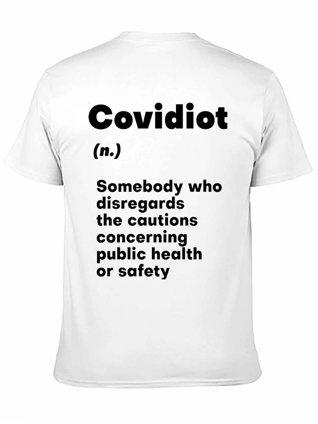 Covidiot Definition Black Graphic T-Shirt