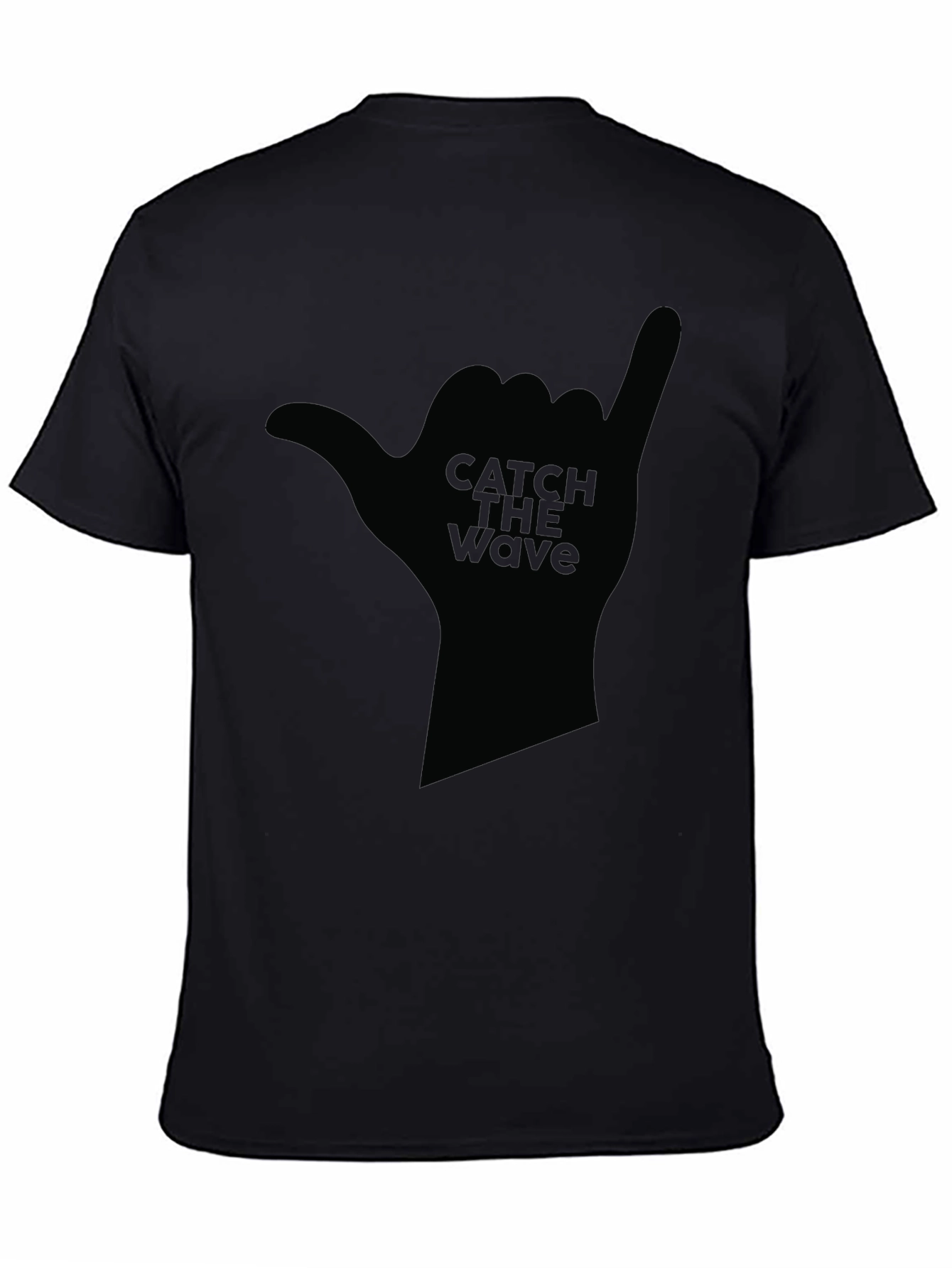 Catch the Wave Graphic Black T-Shirt