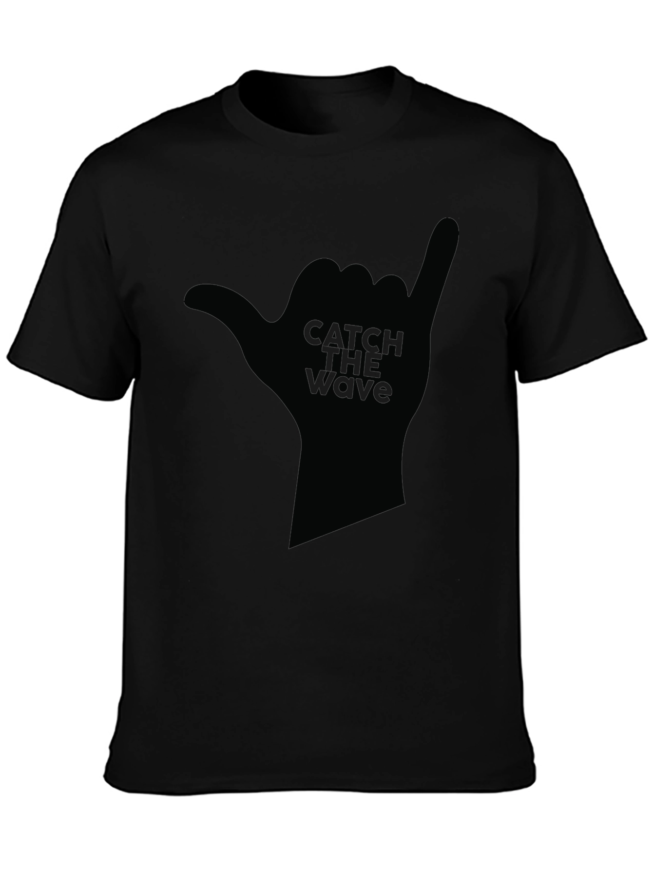 Catch the Wave Graphic Black T-Shirt