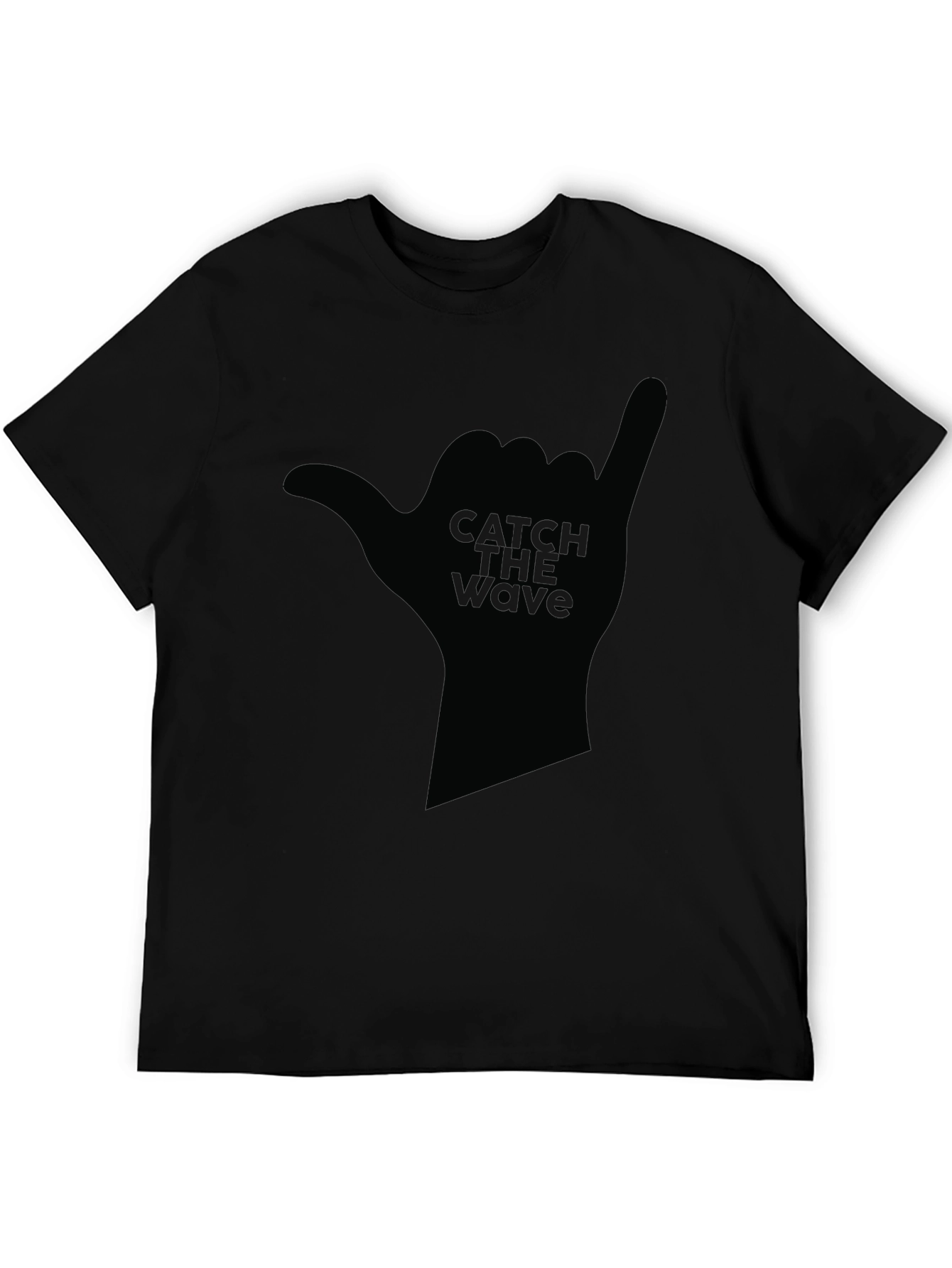 Catch the Wave Graphic Black T-Shirt