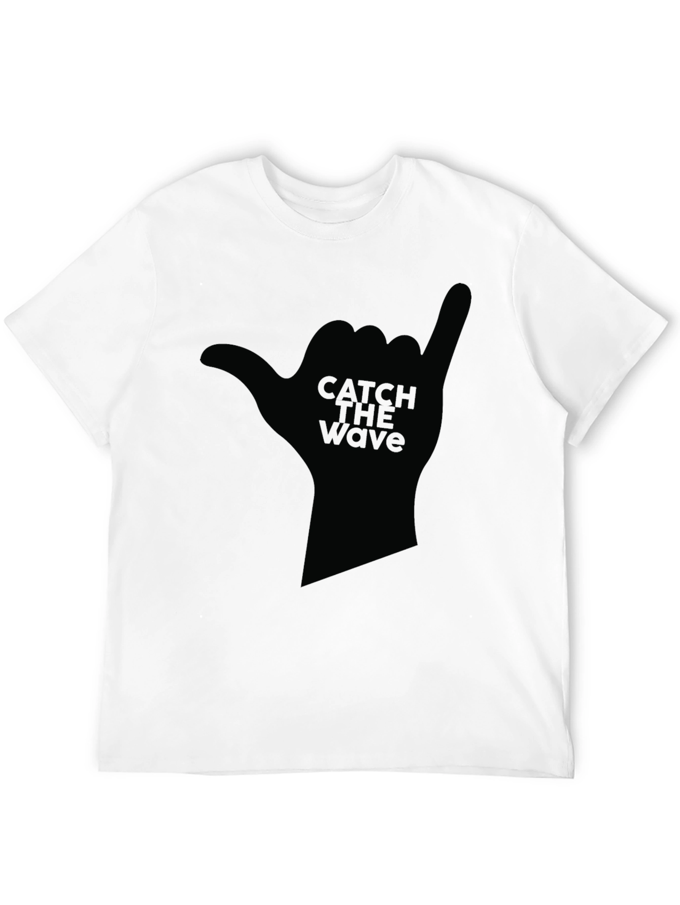 Catch the Wave Graphic Black T-Shirt