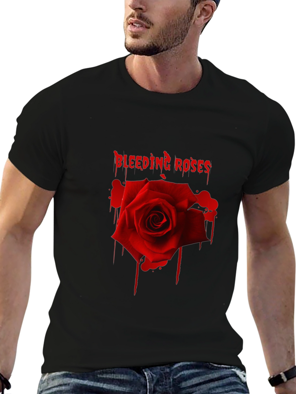 Bleeding Roses Graphic T-Shirt