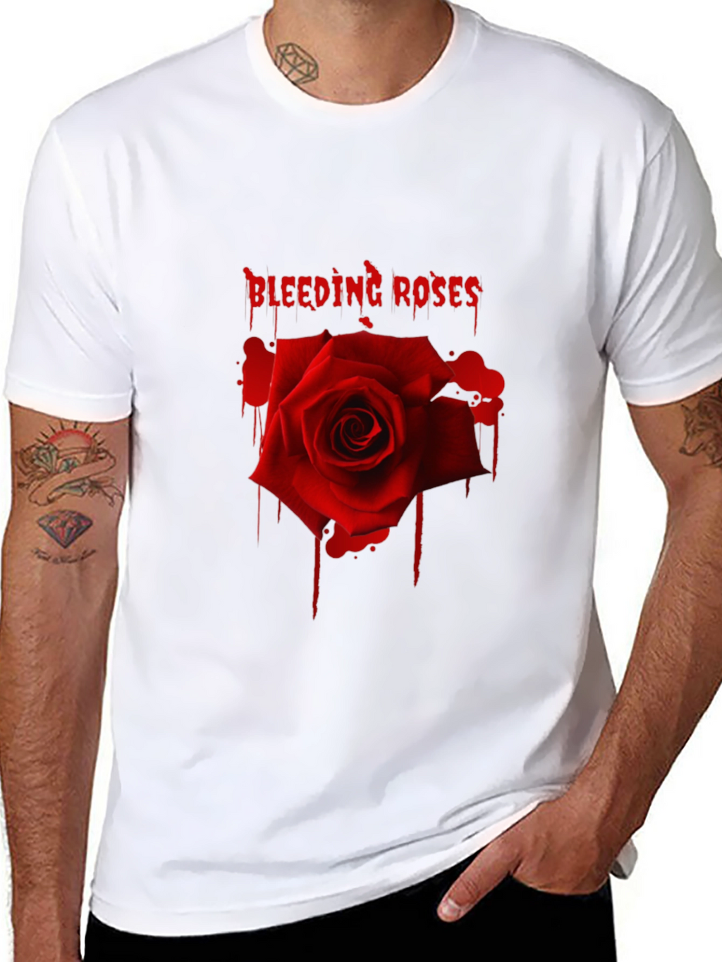 Bleeding Roses Graphic T-Shirt