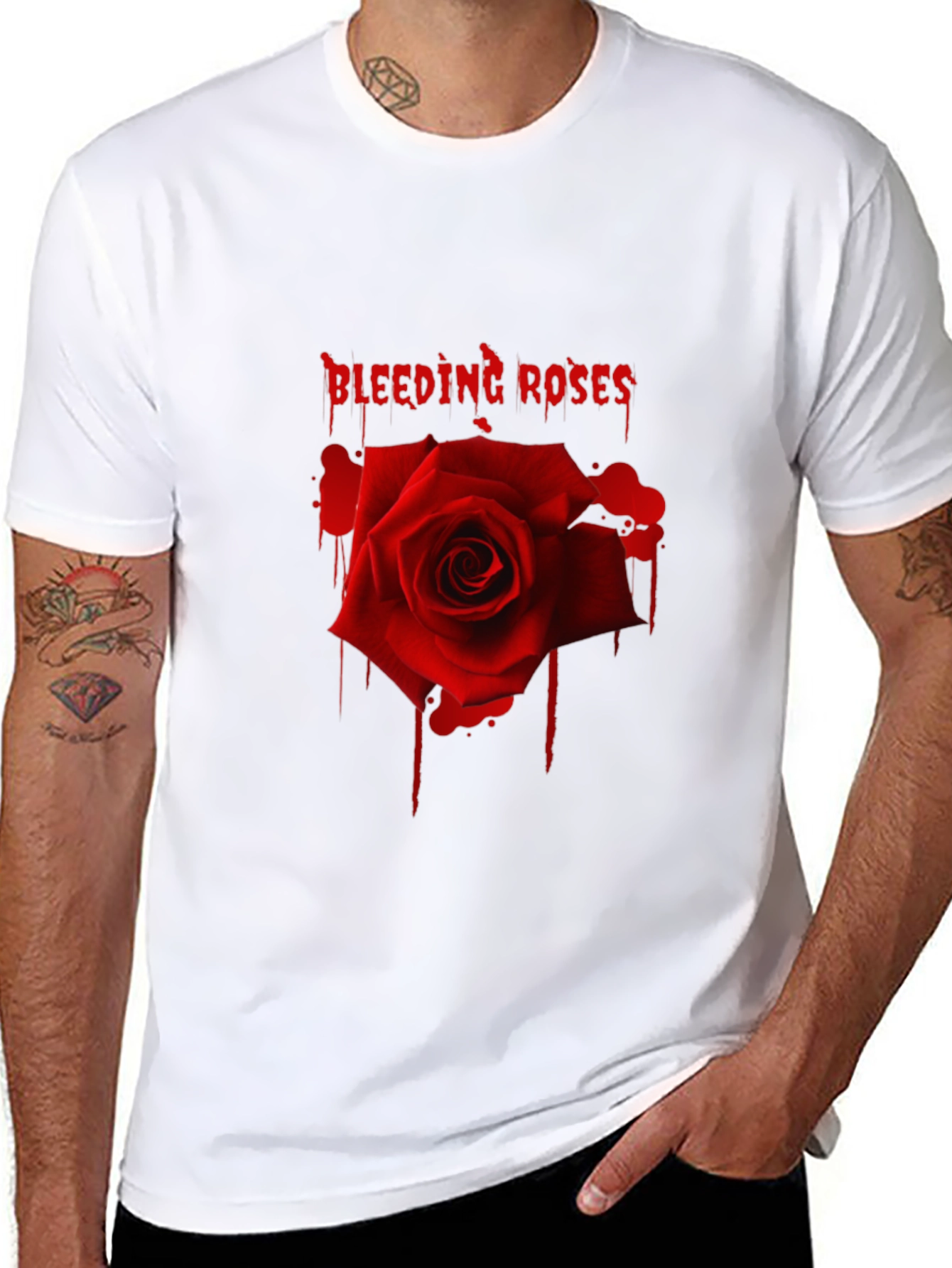 Bleeding Roses Graphic T-Shirt