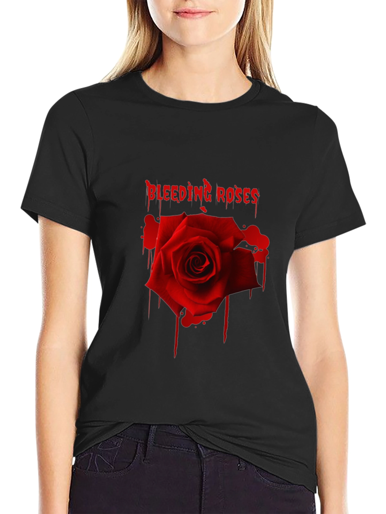 Bleeding Roses Graphic T-Shirt