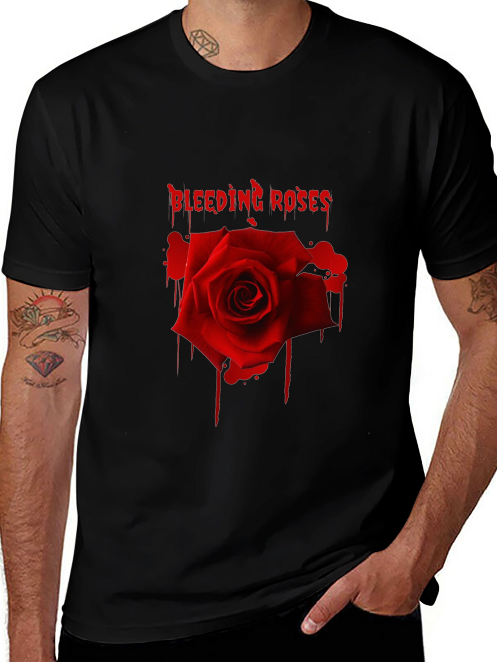 Bleeding Roses Graphic T-Shirt