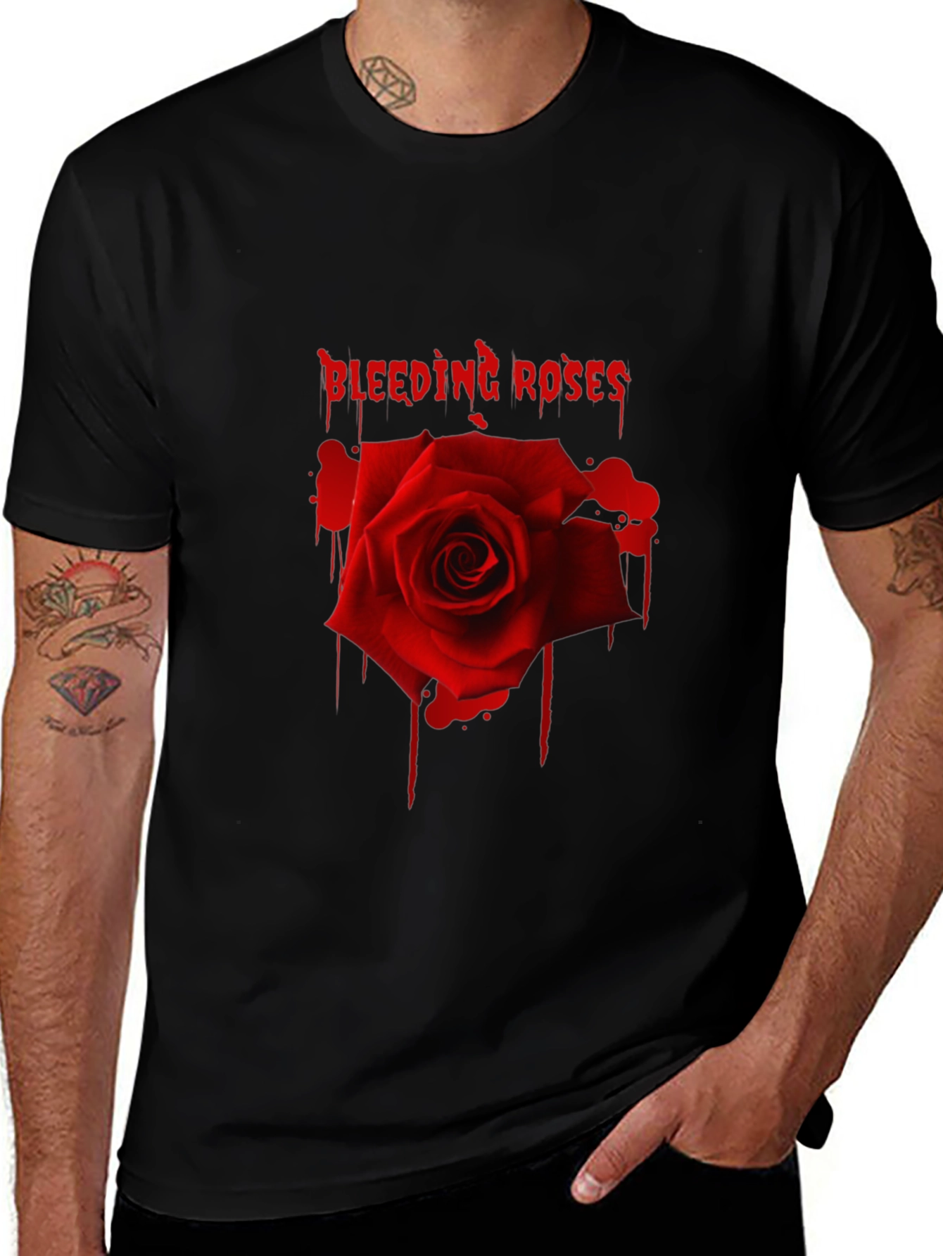 Bleeding Roses Graphic T-Shirt