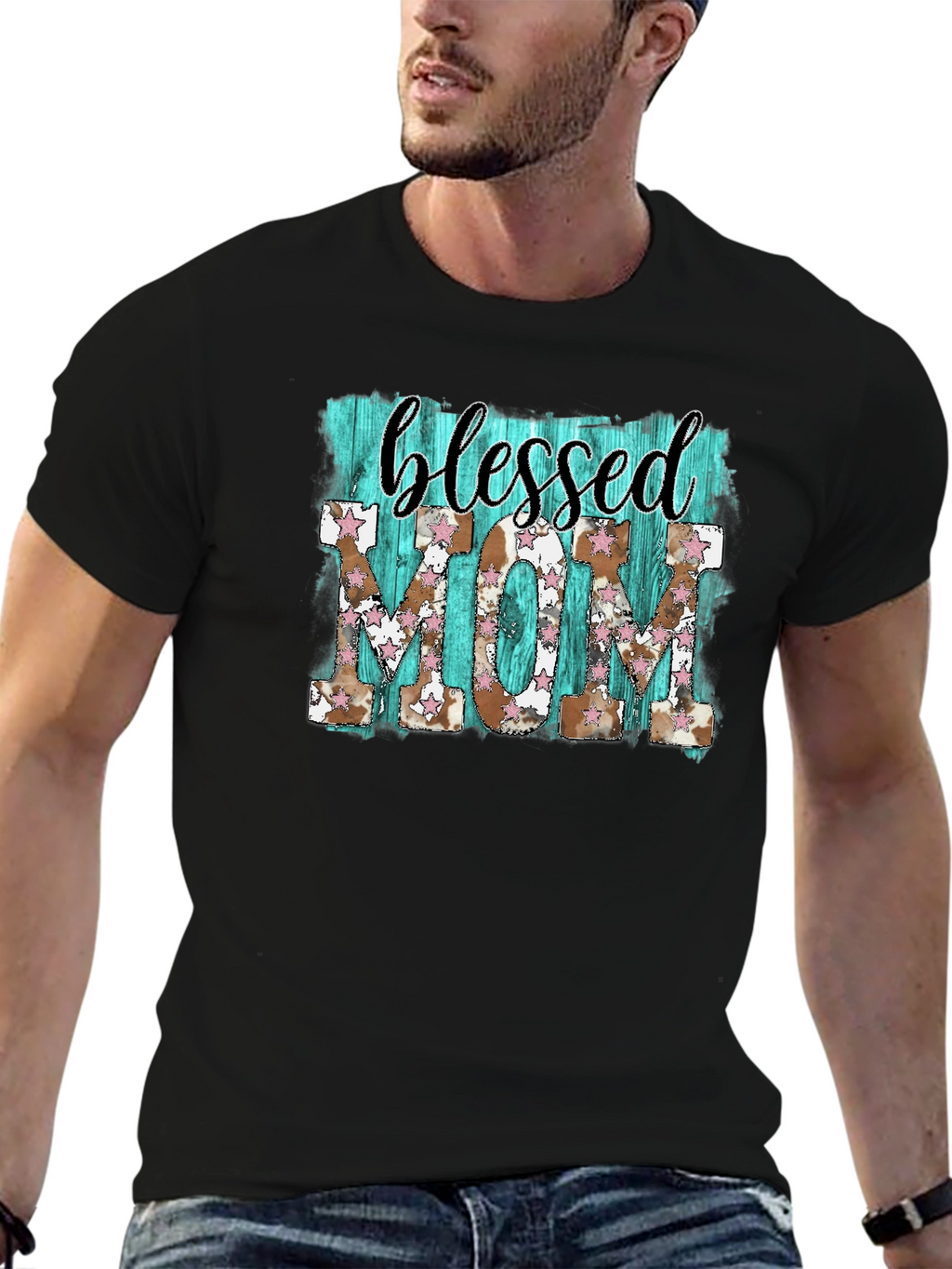 Blessed Mom Graphic Tee - Western Style