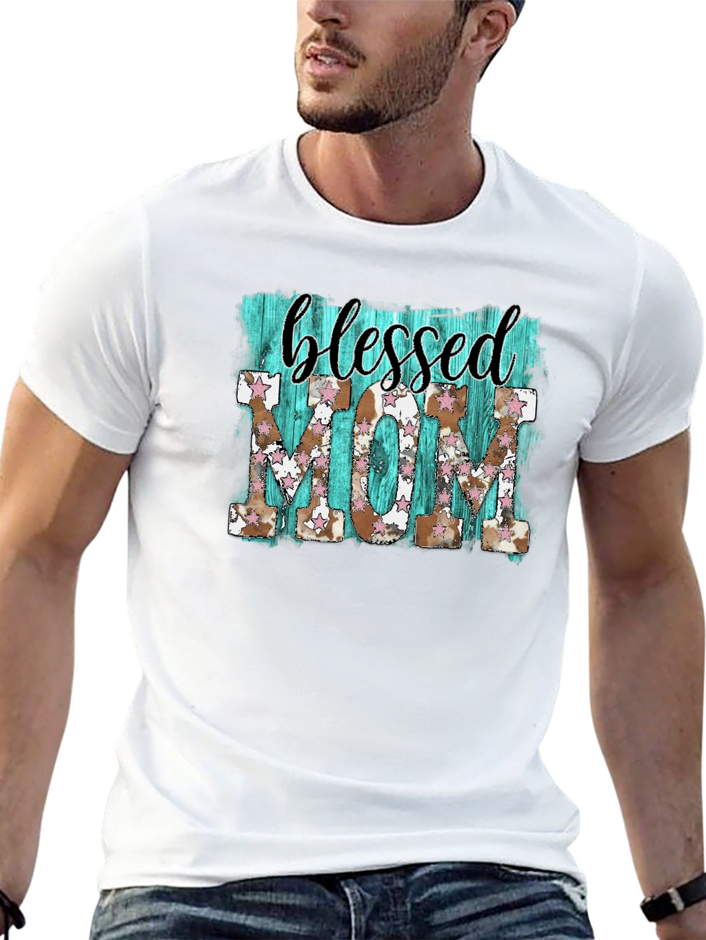 Blessed Mom Graphic Tee - Western Style