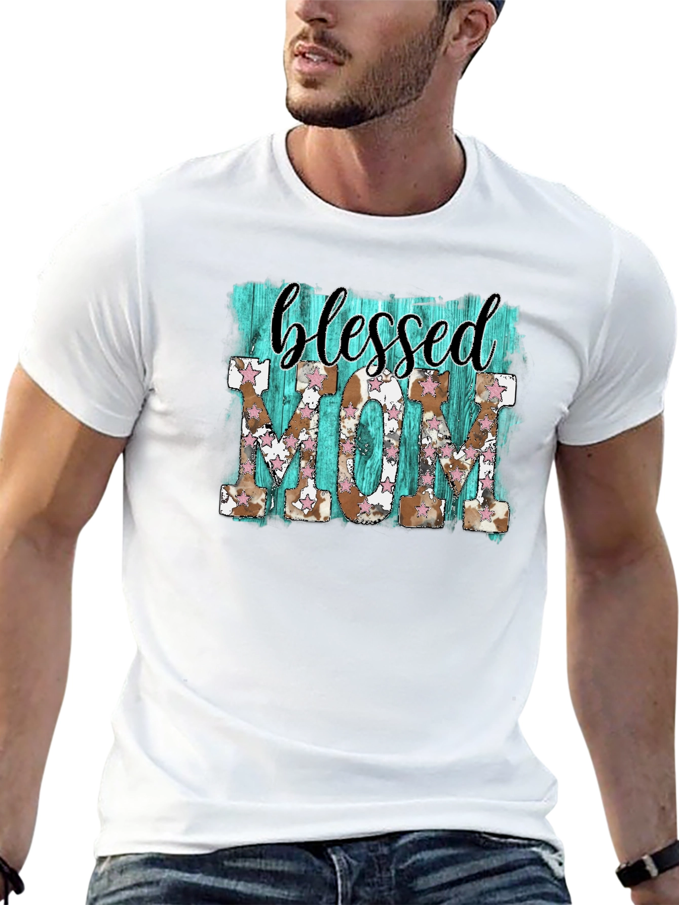 Blessed Mom Graphic Tee - Western Style