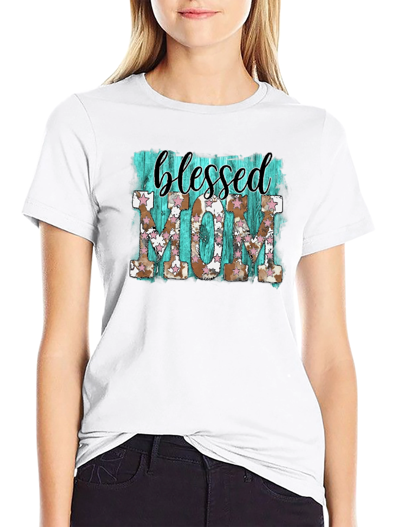 Blessed Mom Graphic Tee - Western Style