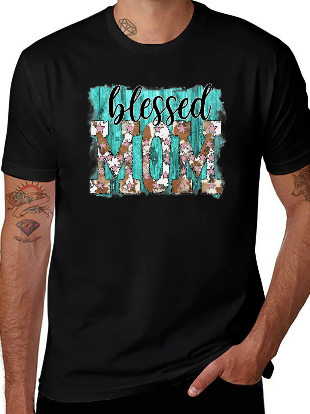 Blessed Mom Graphic Tee - Western Style