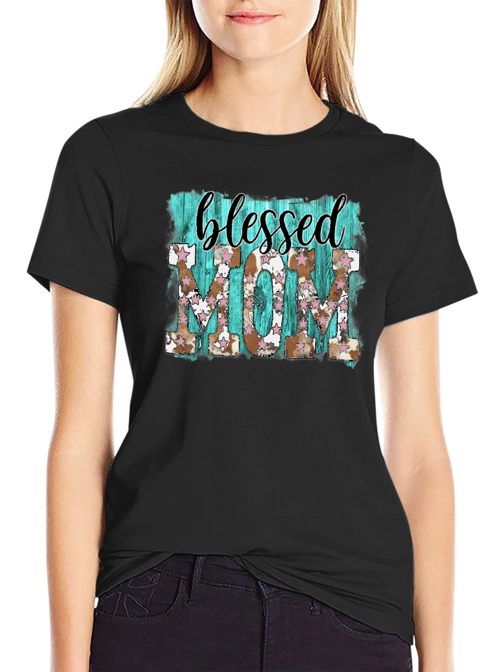 Blessed Mom Graphic Tee - Western Style