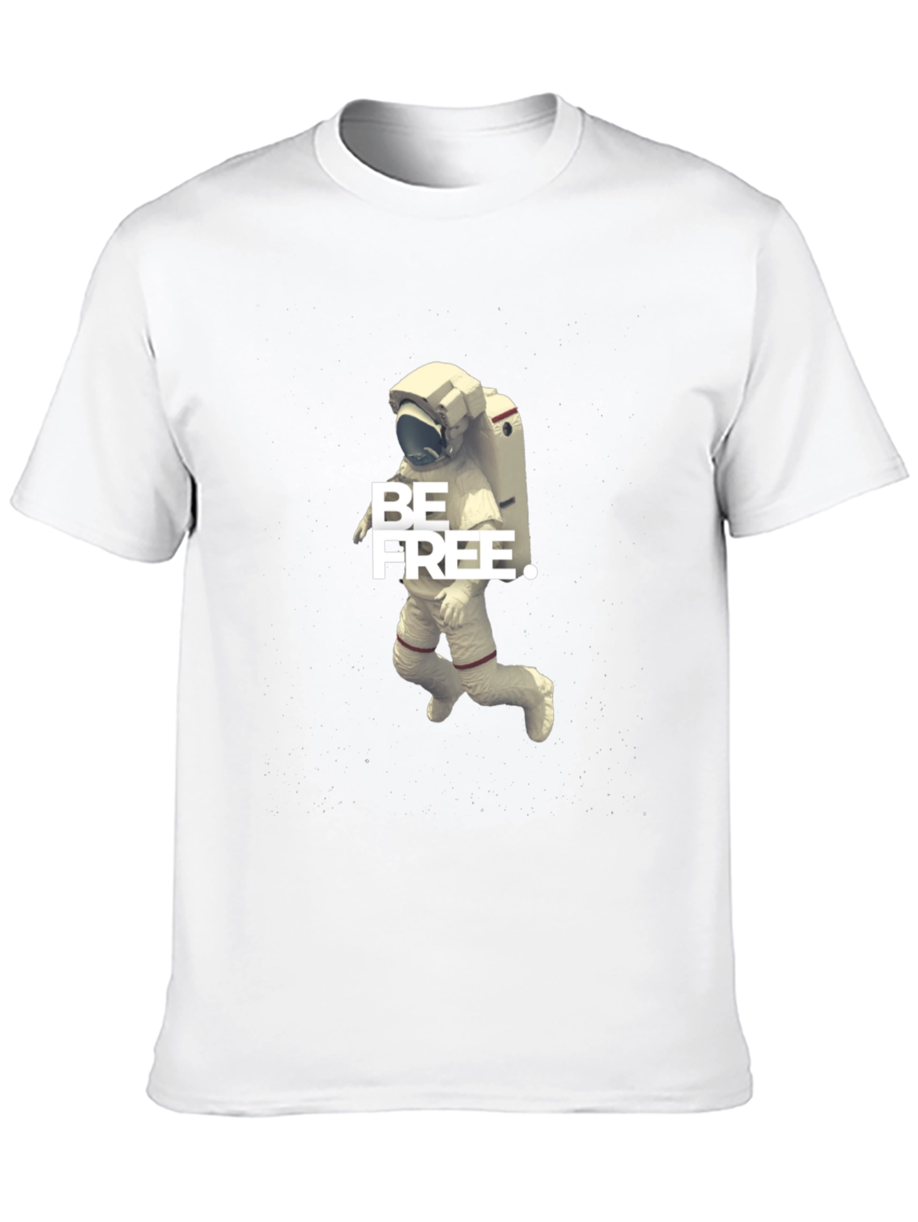 Be Free Astronaut Graphic Tee - Black Cotton Blend