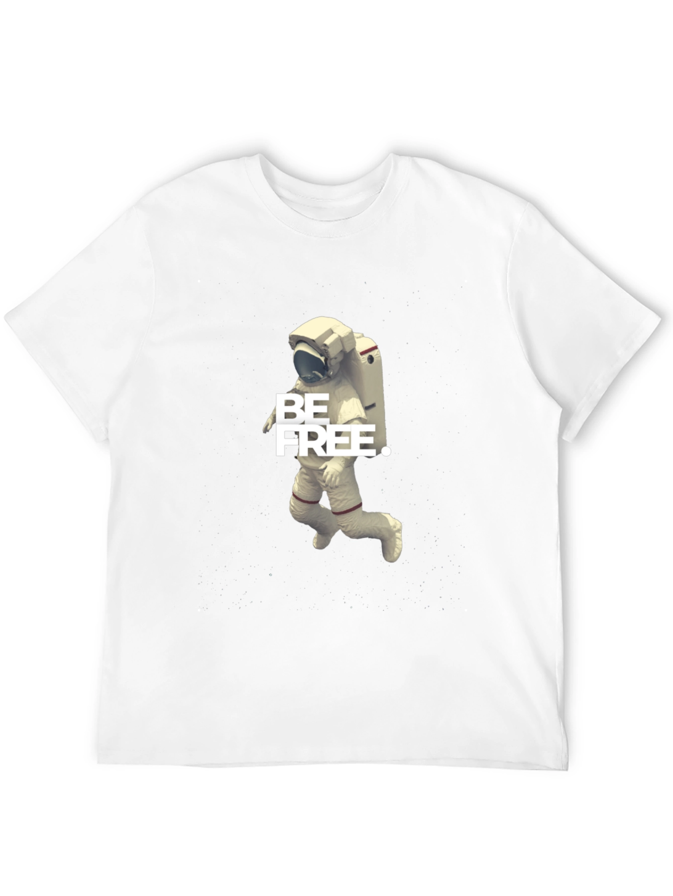 Be Free Astronaut Graphic Tee - Black Cotton Blend