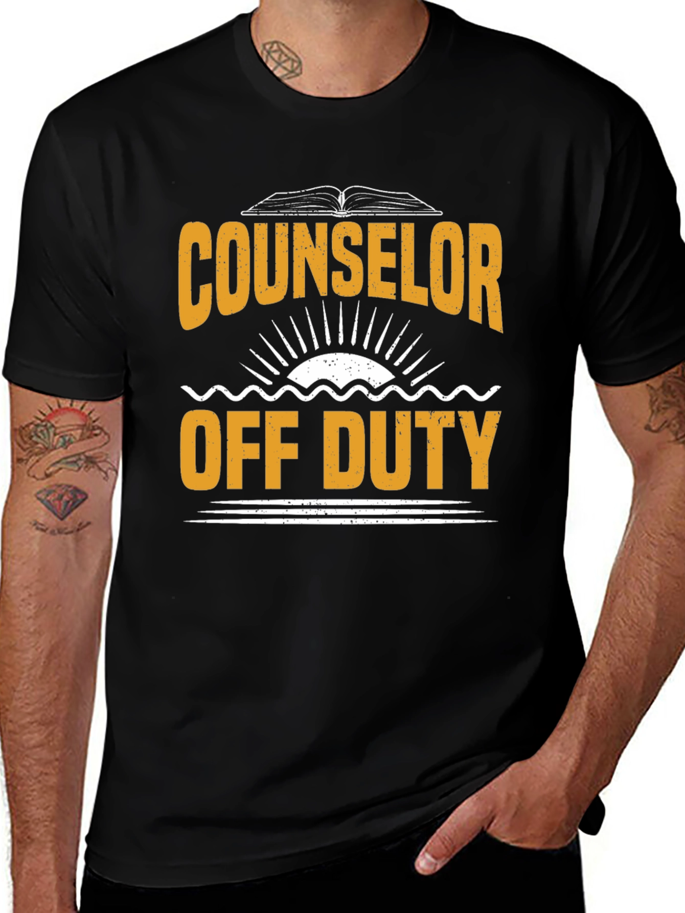 Counselor Off Duty Graphic T-Shirt - Black
