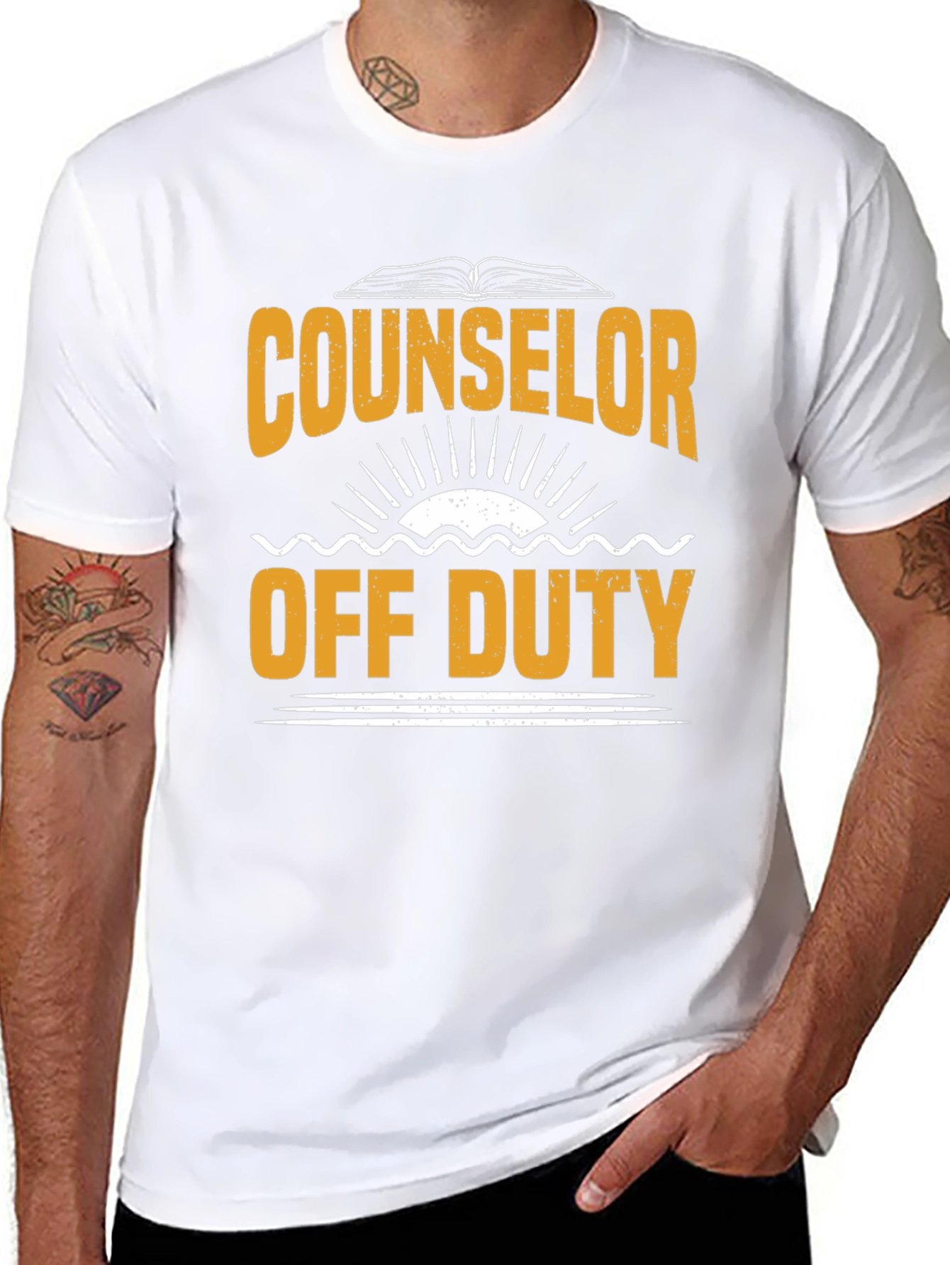 Counselor Off Duty Graphic T-Shirt - Black
