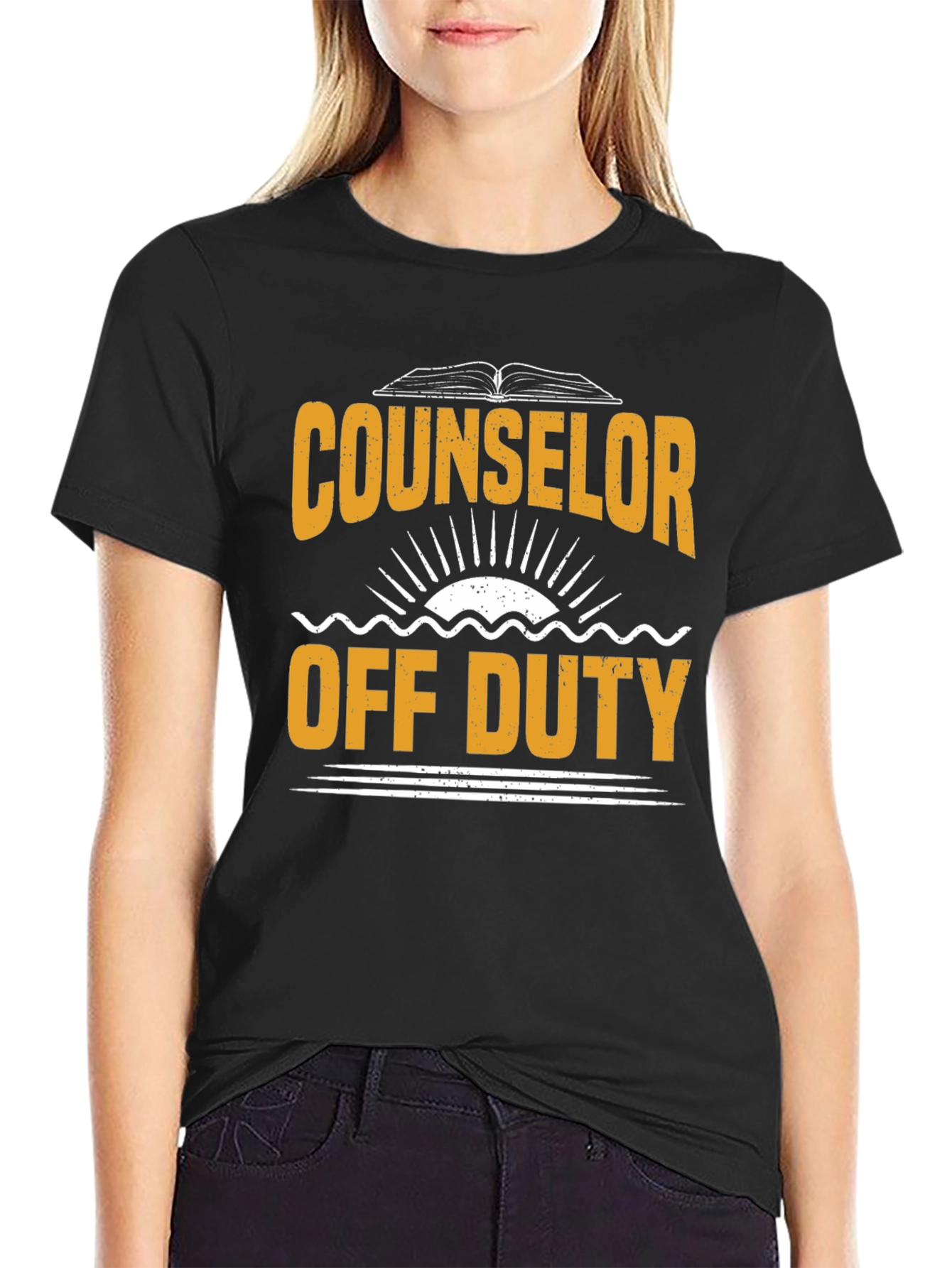 Counselor Off Duty Graphic T-Shirt - Black