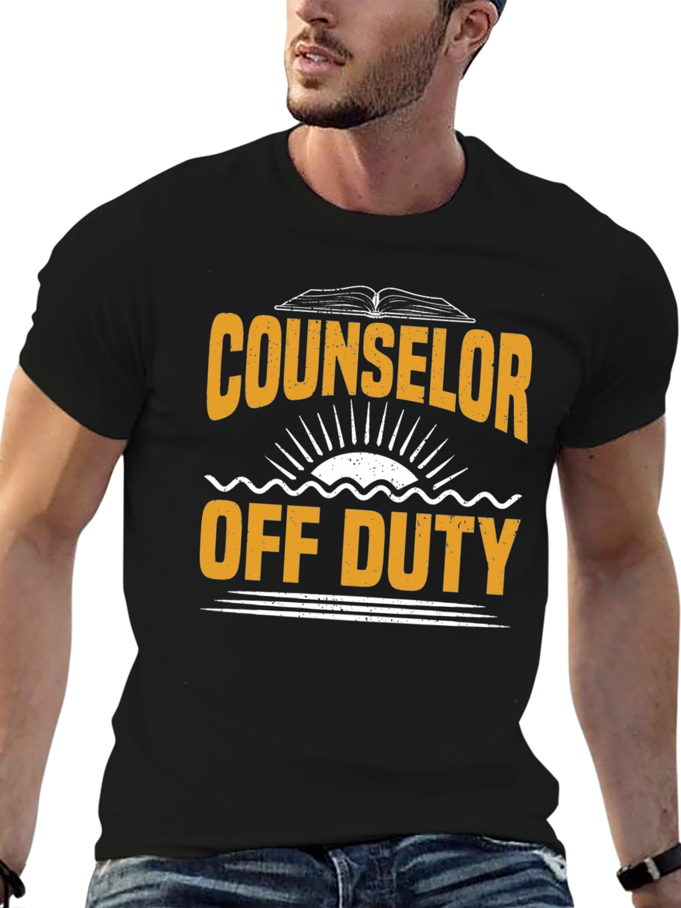 Counselor Off Duty Graphic T-Shirt - Black