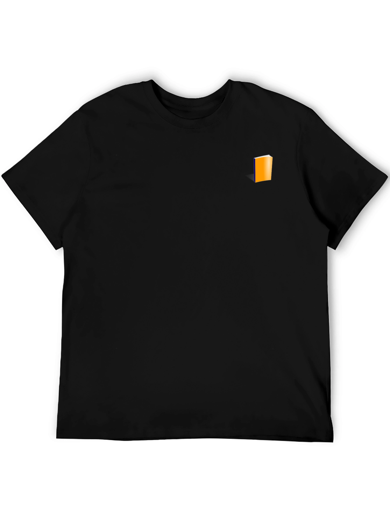 Mens Black T-Shirt with Book Graphic