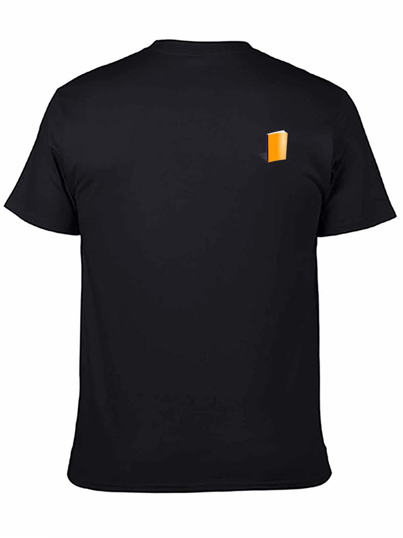 Mens Black T-Shirt with Book Graphic