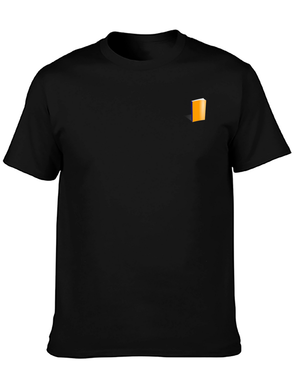 Mens Black T-Shirt with Book Graphic