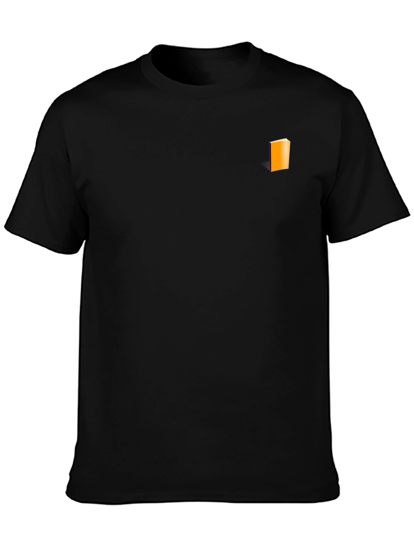 Mens Black T-Shirt with Book Graphic