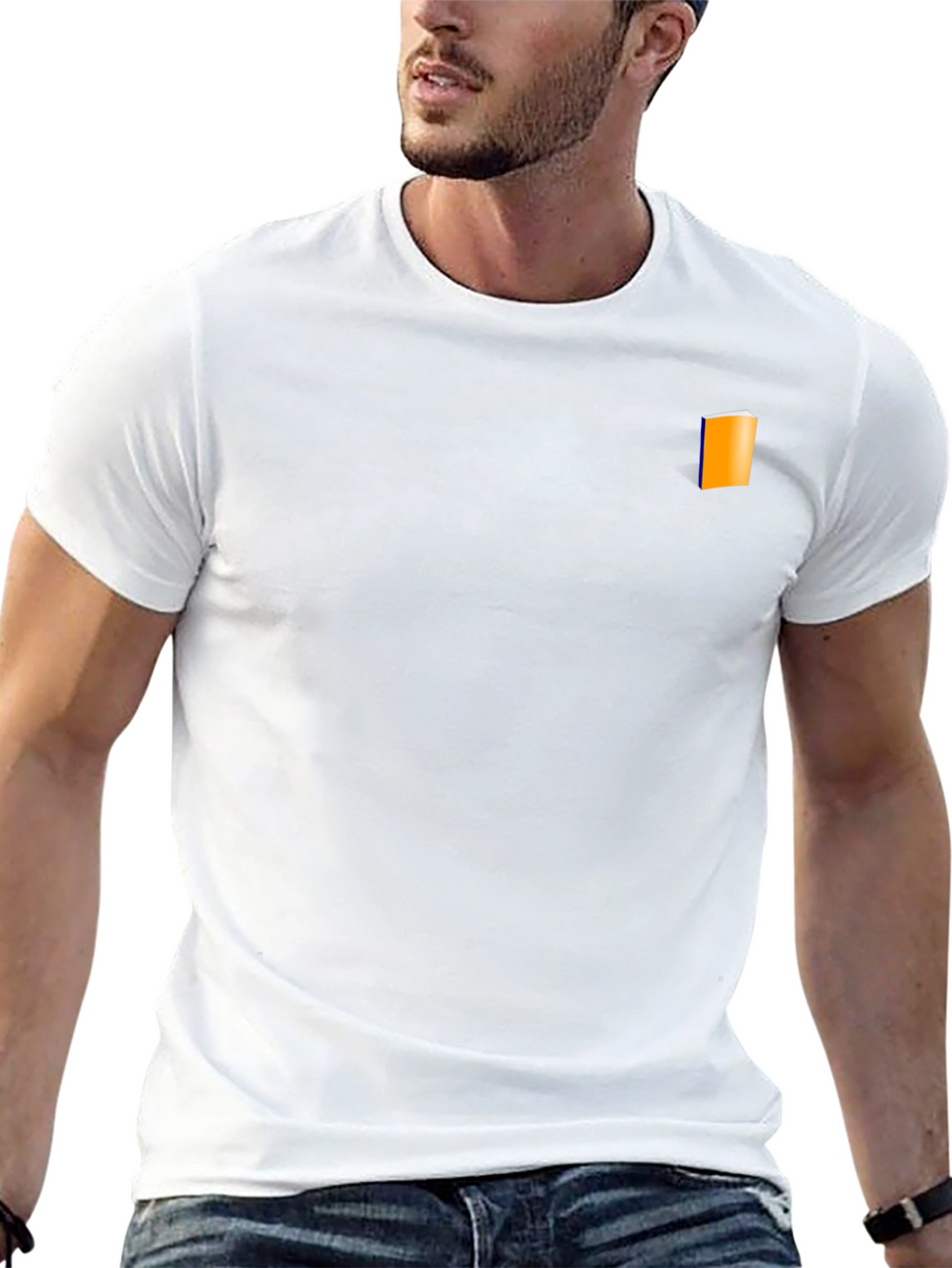 Mens Black T-Shirt with Book Graphic