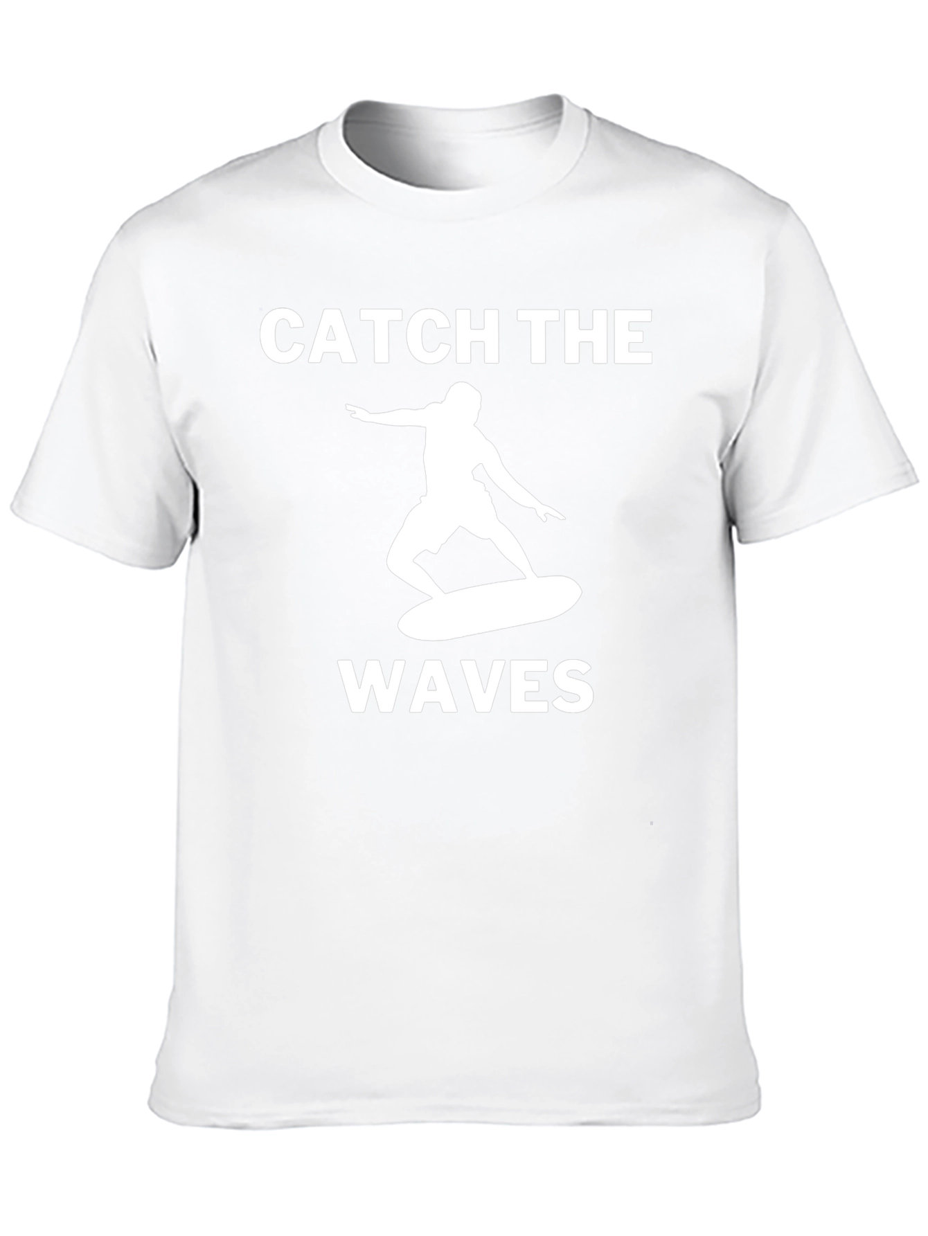 Catch The Waves Graphic Tee - Black Cotton T-Shirt