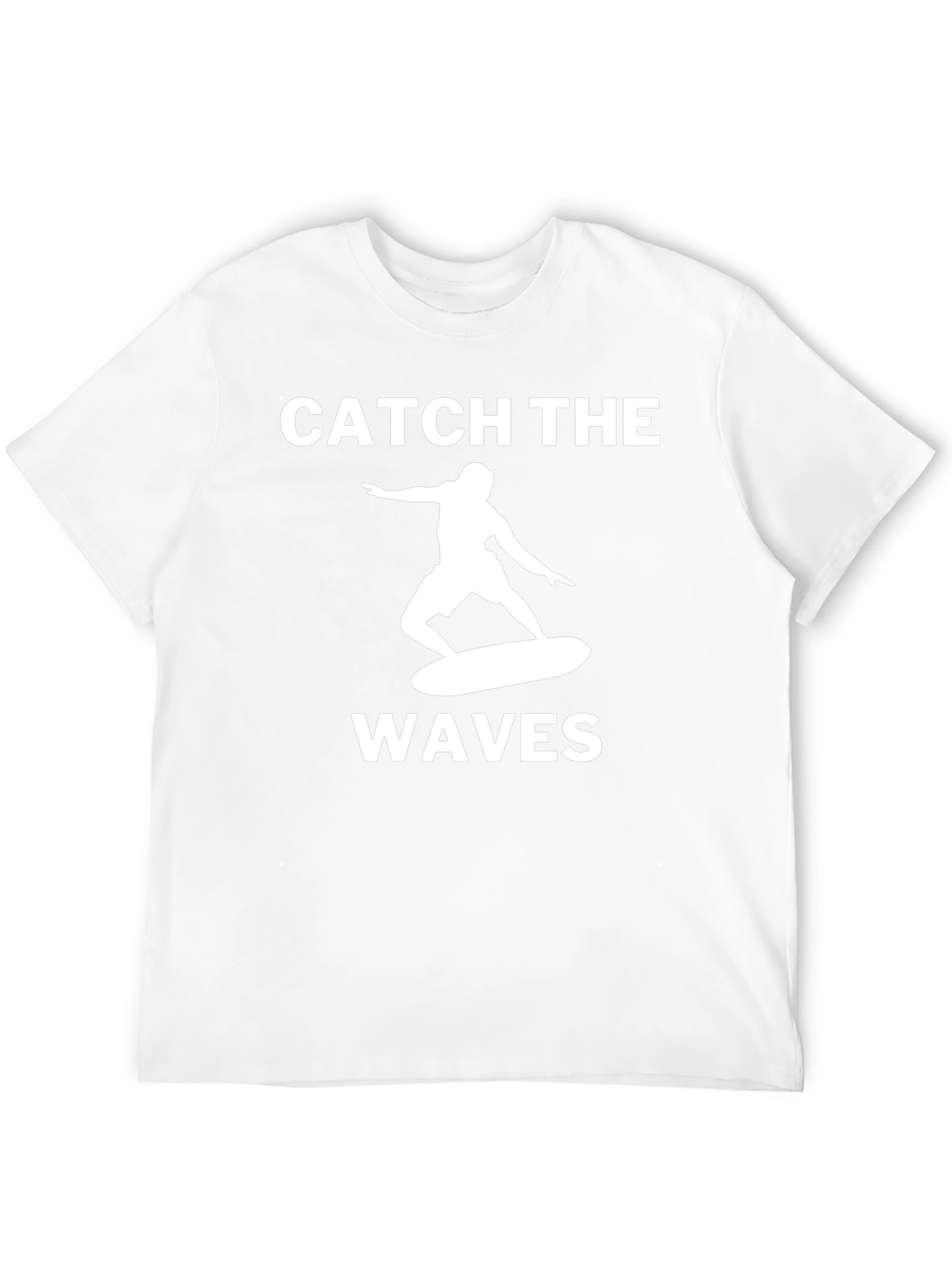 Catch The Waves Graphic Tee - Black Cotton T-Shirt