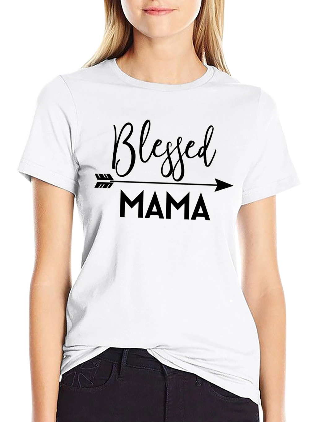 Blessed Mama Arrow Graphic T-Shirt
