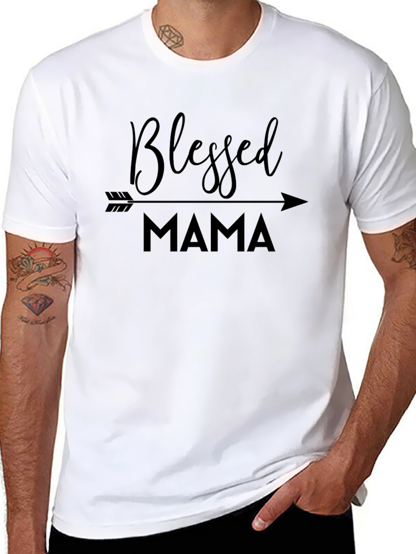 Blessed Mama Arrow Graphic T-Shirt