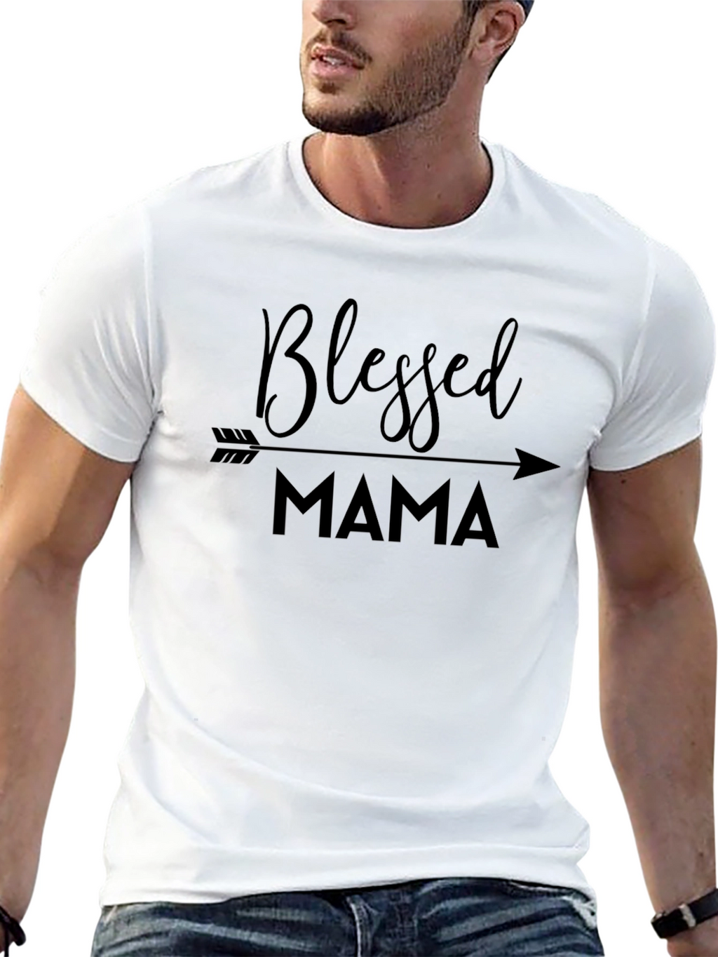 Blessed Mama Arrow Graphic T-Shirt