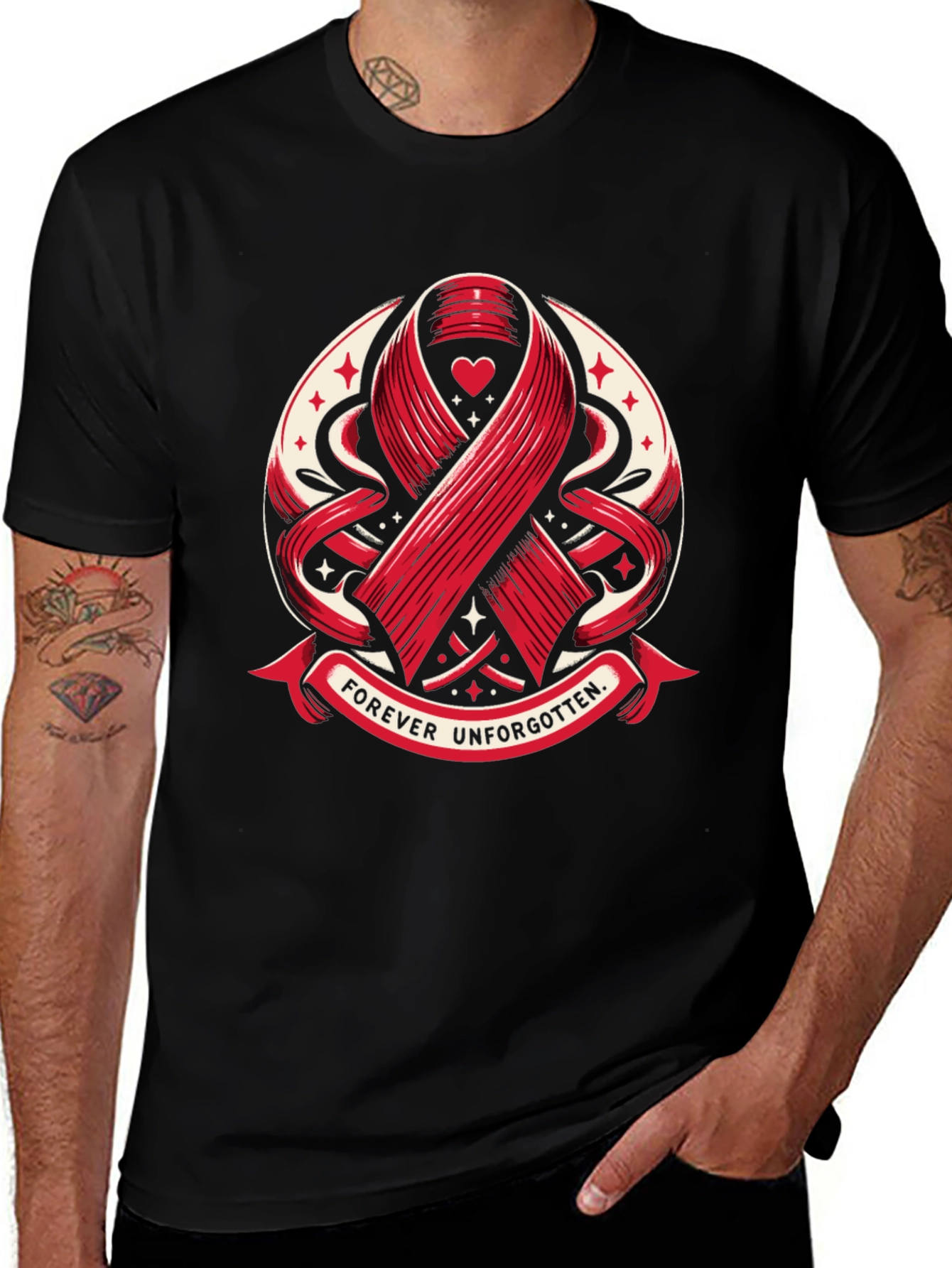 Forever Unforgotten Ribbon Graphic T-Shirt