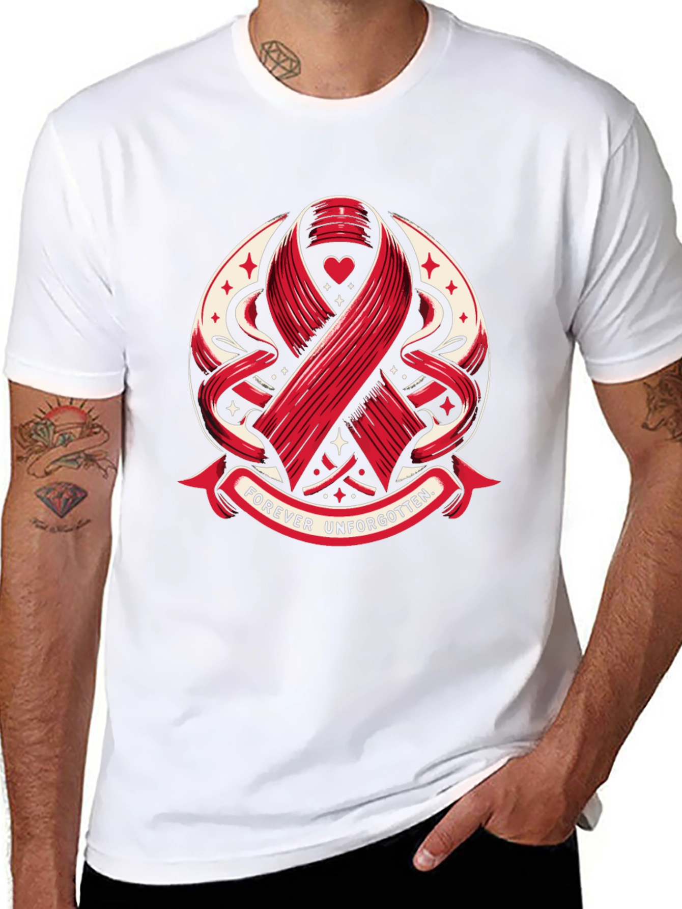 Forever Unforgotten Ribbon Graphic T-Shirt