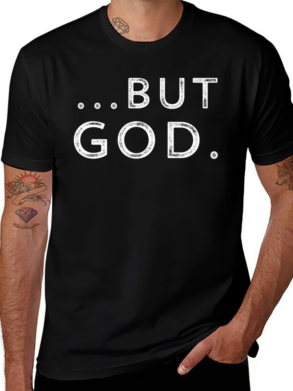 But God T-Shirt - Christian Apparel Black
