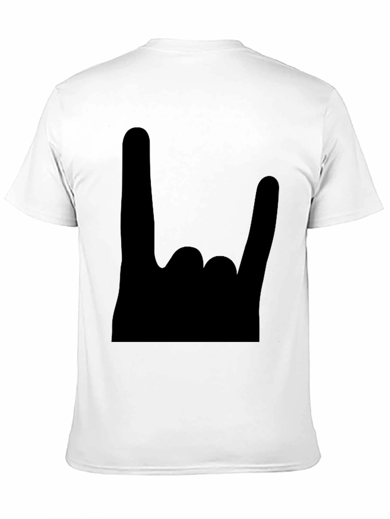 Rock On Black T-Shirt - Heavy Metal Hand Sign