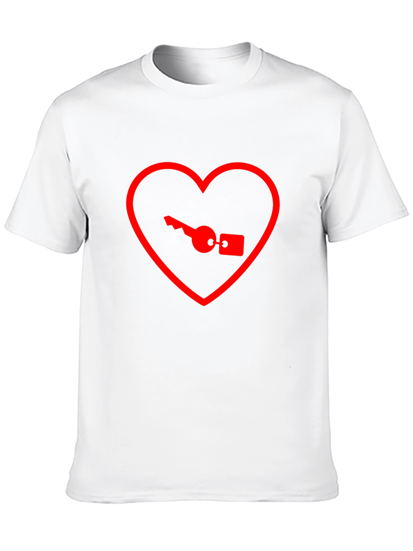 Heart Key Graphic Tee - Unlock Your Style!