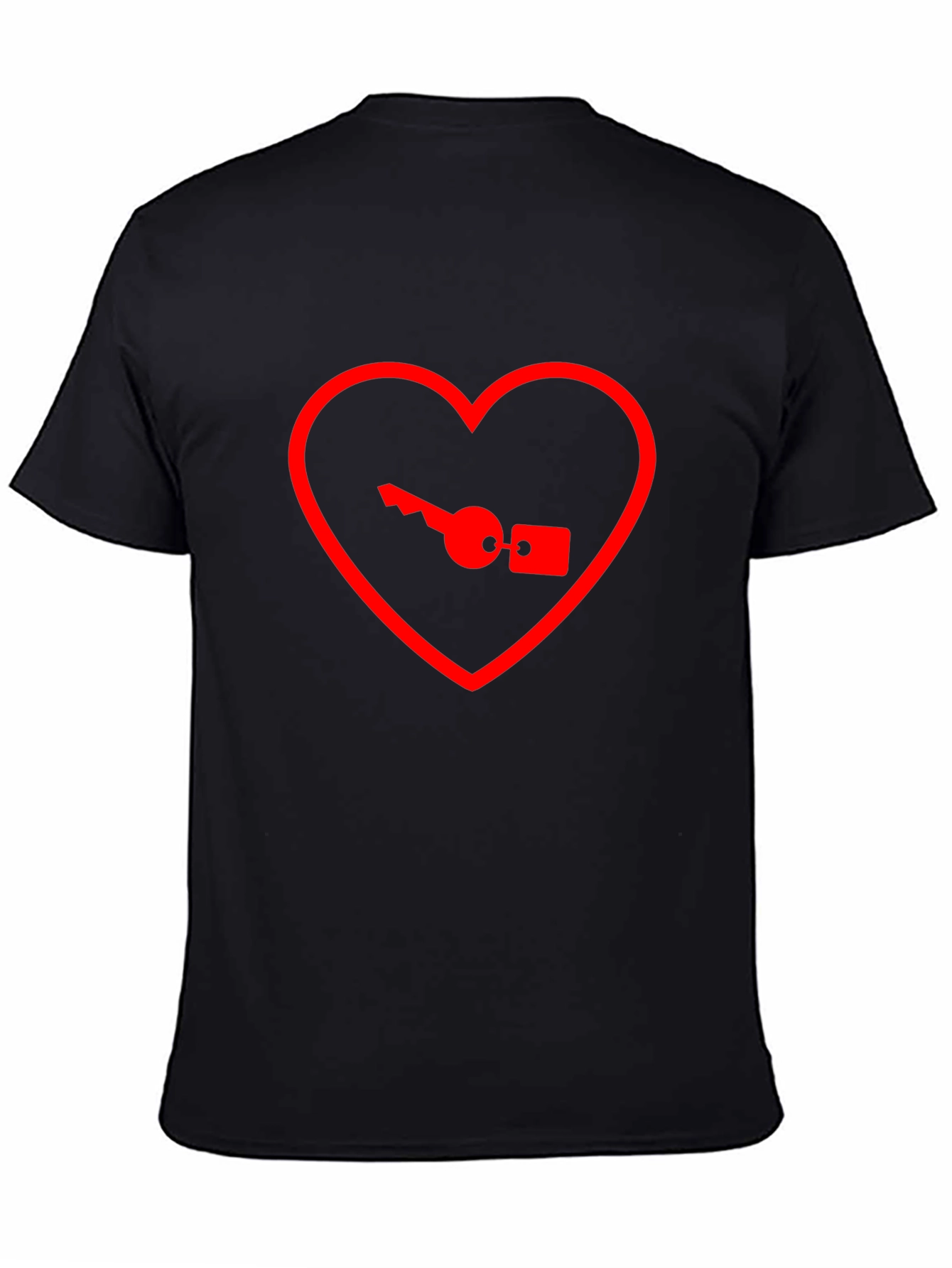 Heart Key Graphic Tee - Unlock Your Style!