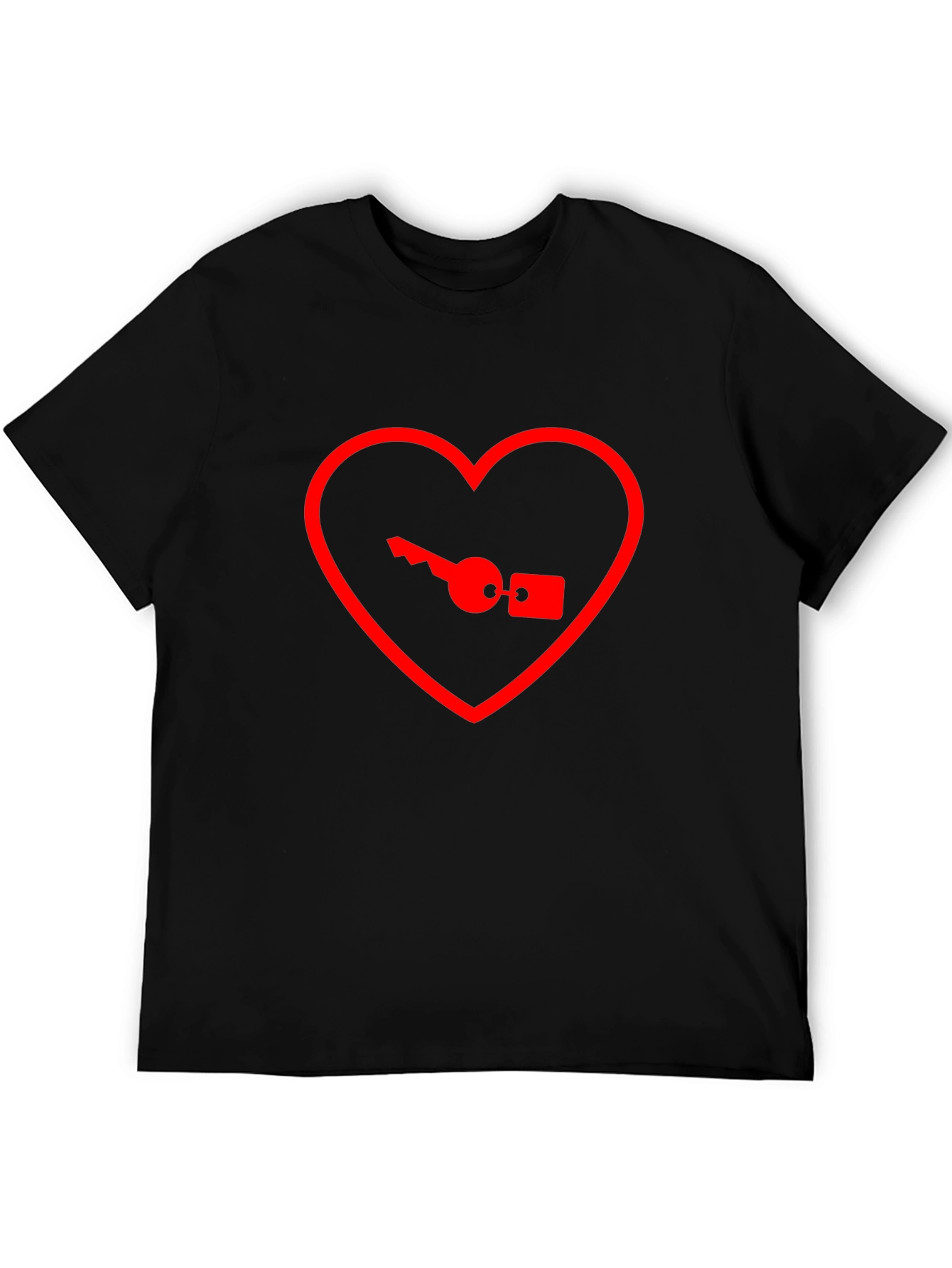 Heart Key Graphic Tee - Unlock Your Style!