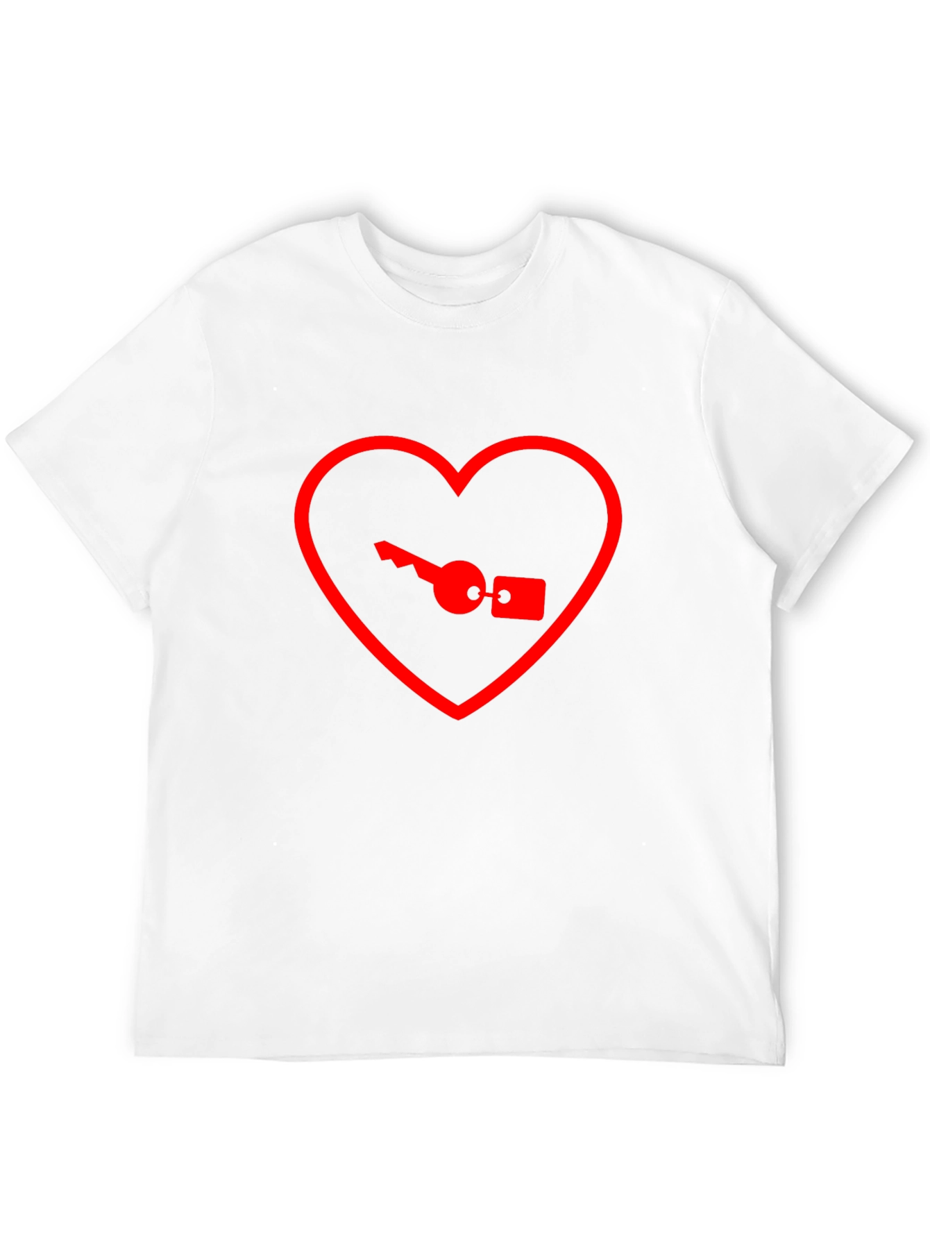Heart Key Graphic Tee - Unlock Your Style!