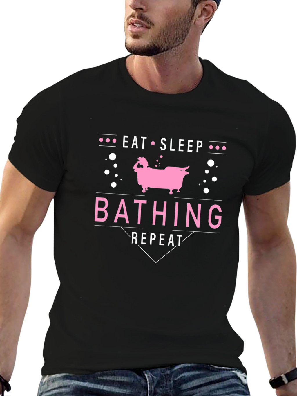 Eat Sleep Bathing Repeat Graphic Tee