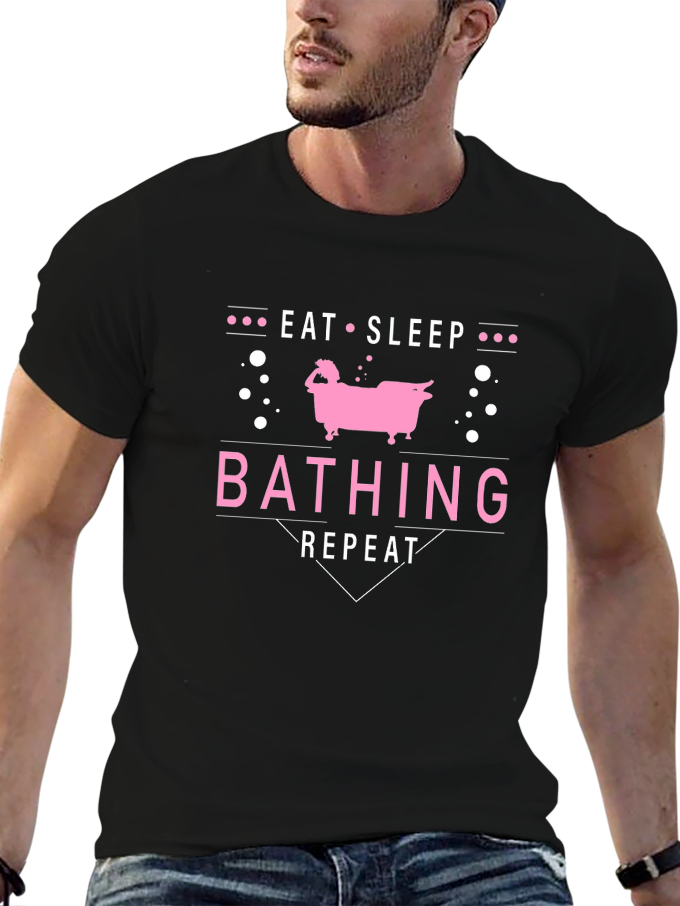 Eat Sleep Bathing Repeat Graphic Tee