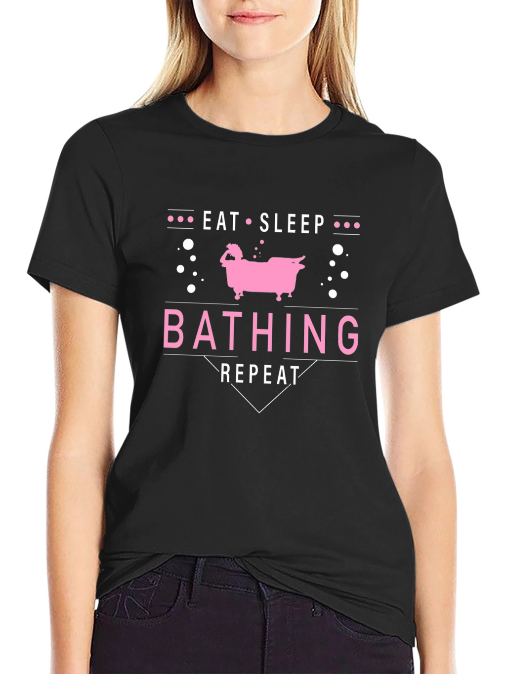 Eat Sleep Bathing Repeat Graphic Tee