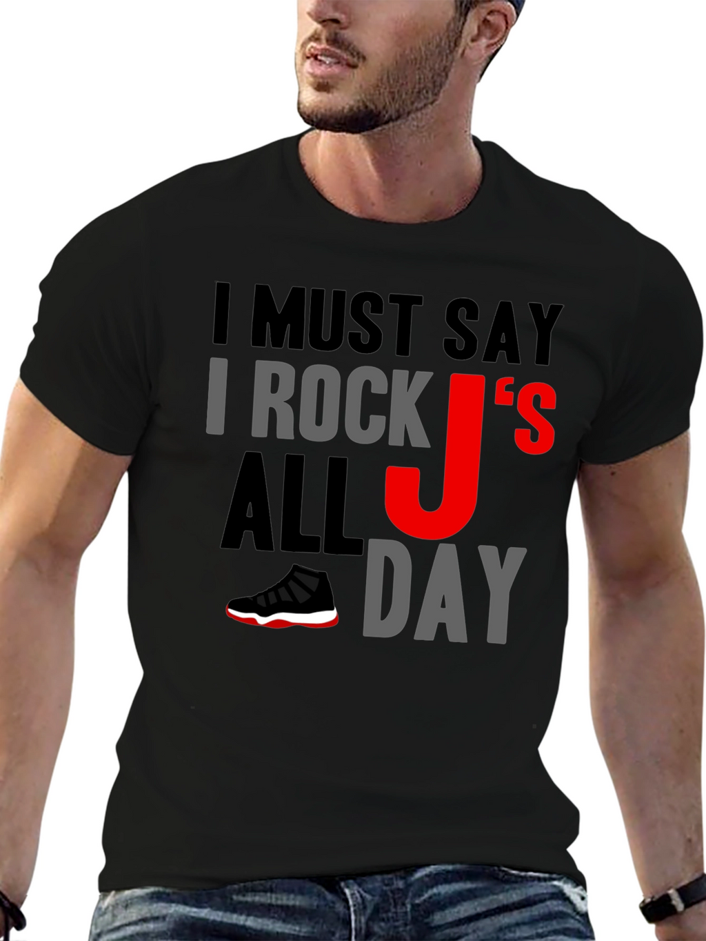 I Rock Js All Day Graphic Tee