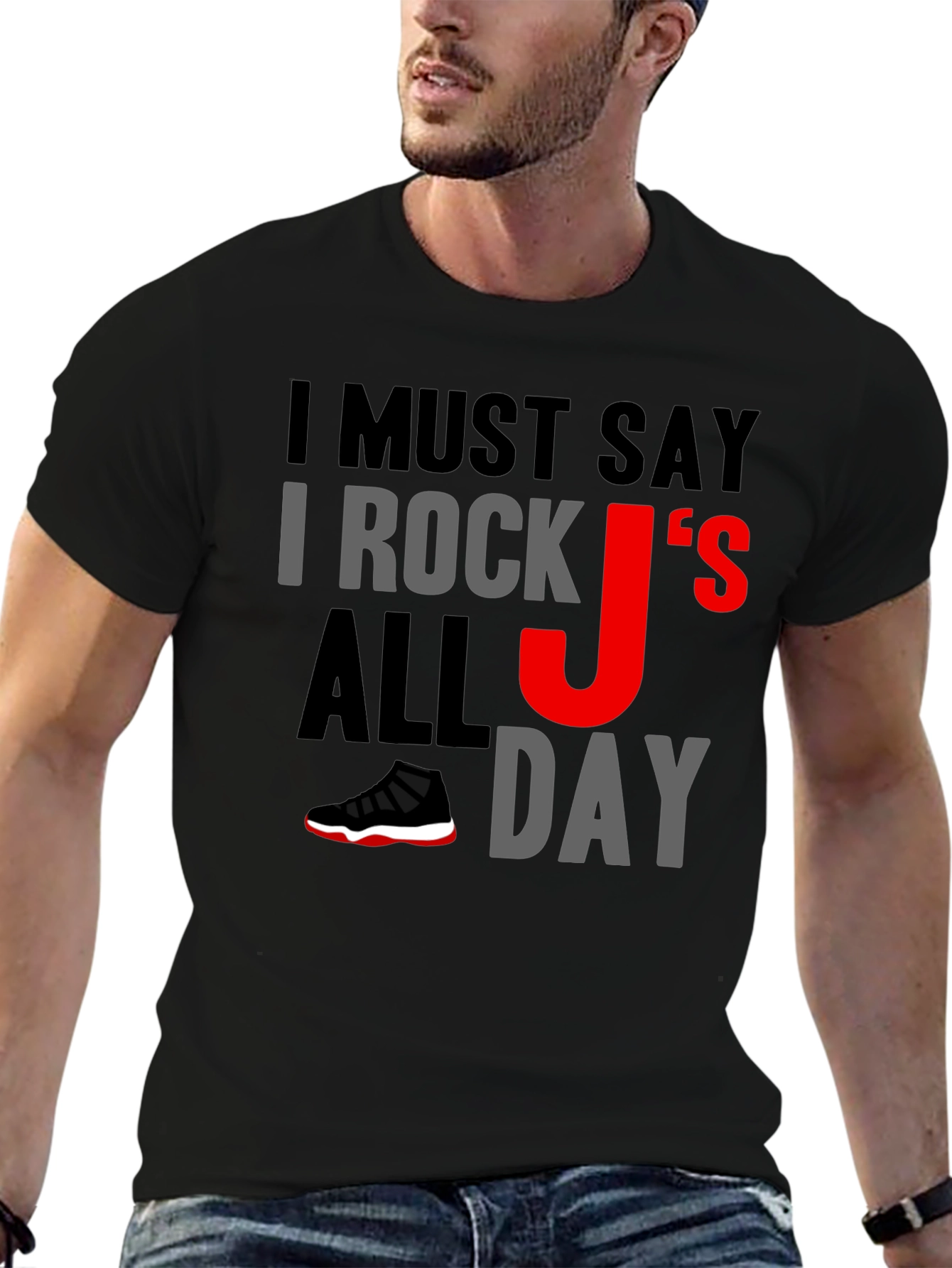 I Rock Js All Day Graphic Tee