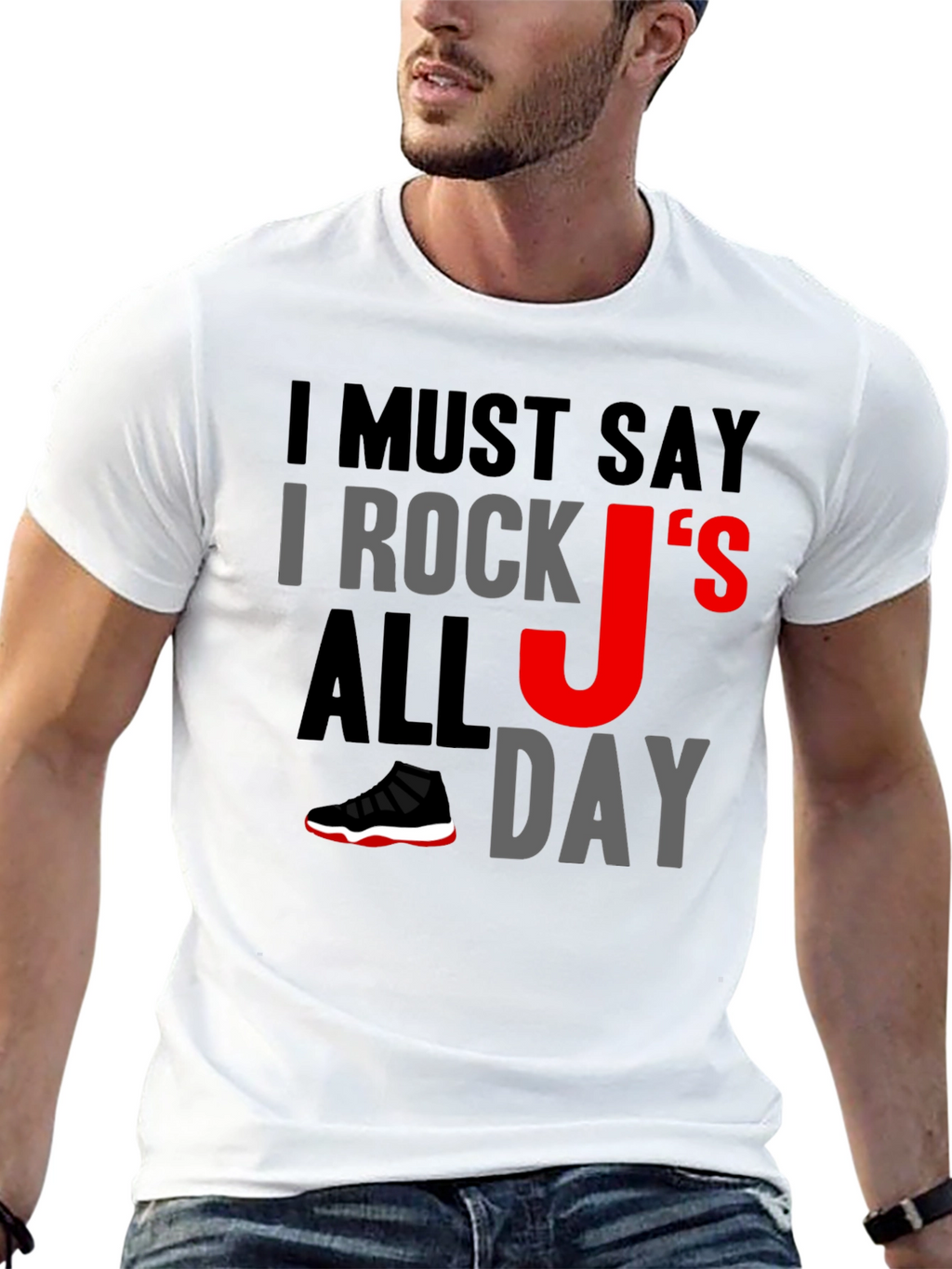 I Rock Js All Day Graphic Tee