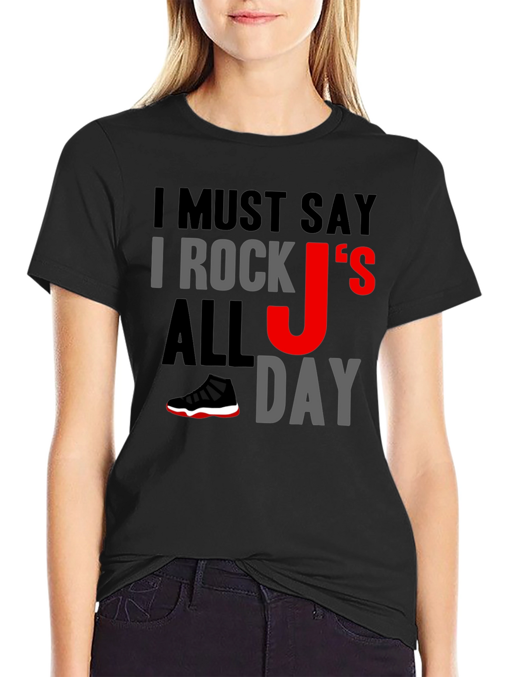 I Rock Js All Day Graphic Tee